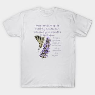 May The Wings Of The Butterfly Kiss The Sun Irish Blessing T-Shirt